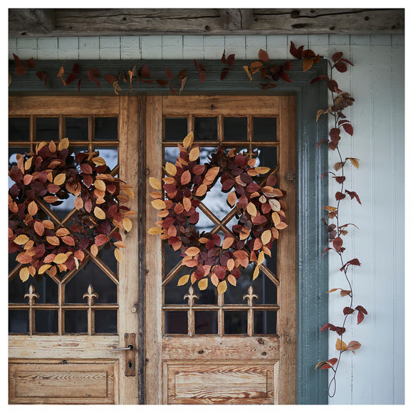 IKEA HÖSTAGILLE Artificial Wreath, Outdoor Mixed Colors, 23½" (706.003.48) NEW - Picture 2 of 2